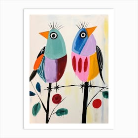 Colourful Kids Animal Art Robin Art Print