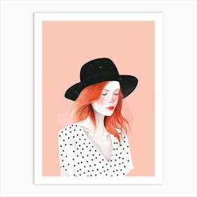 Polka Dot Girl 10 Art Print