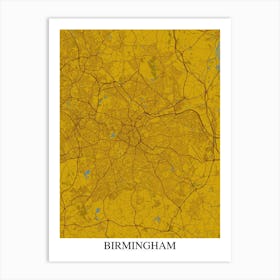 Birmingham Yellow Blue Art Print
