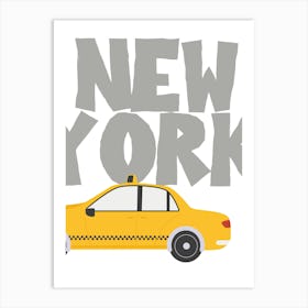 New York Taxi Art Print