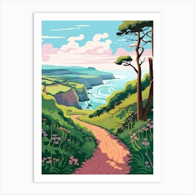 The Causeway Coast Way Northern Ireland 2 Hike Illustration Art Print