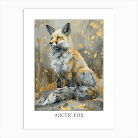 Arctic Fox Precisionist Illustration 1 Poster Art Print