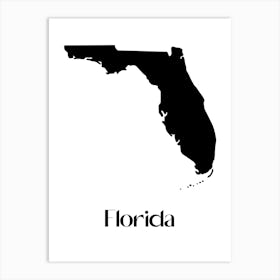 Florida Map Art Print