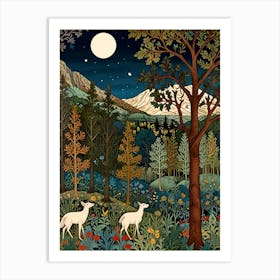 William Morris Deer In The Forest Art Print