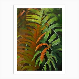 Rusty Back Fern Cézanne Style Art Print