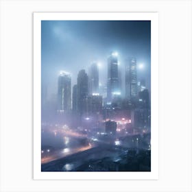 Foggy Cityscape 3 Art Print