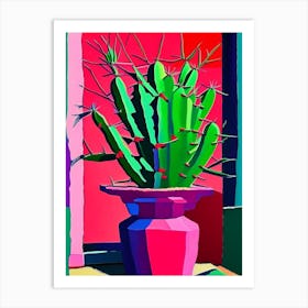 Christmas Cactus Modern Abstract Pop 2 Art Print