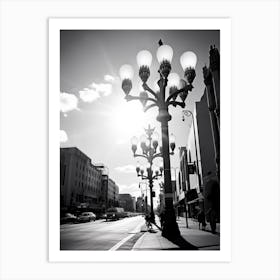 Los Angeles, Black And White Analogue Photograph 3 Art Print