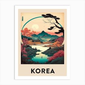Korea Vintage Travel Poster Art Print