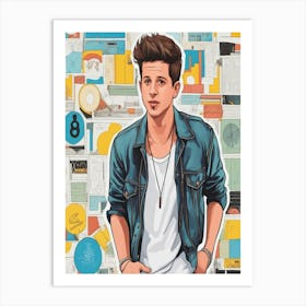 Charlie Puth 2 Art Print