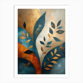 Abstract Leaves Canvas Print 5 Art Print