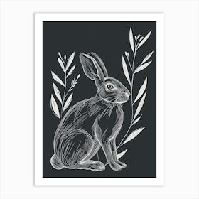 Belgian Hare Minimalist Illustration 4 Art Print