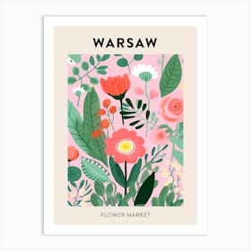 Flower Market Poster Warsaw Poland Art Print