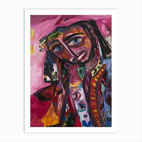 Woman In Pink Art Art Print