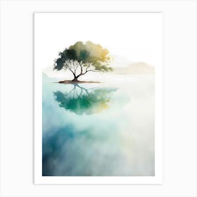 Lone Tree In Water 1 Art Print