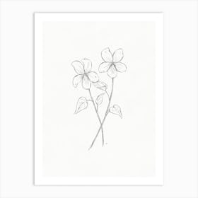 Violet Sketch Art Print