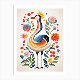 Scandinavian Bird Illustration Goose 4 Art Print