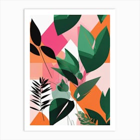 sage green abstract print Art Print