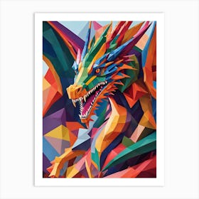Giant Dragon Abstract Two Art Print