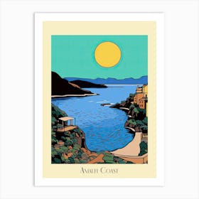 Poster Of Minimal Design Style Of Amalfi Coast, Italy 1 Art Print