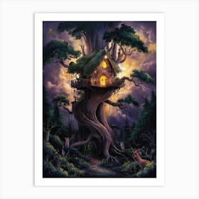 Tree House 1 Art Print