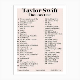 Taylor Swift May 5, 2023 Setlist Art Print