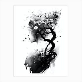 white and black 1 Art Print