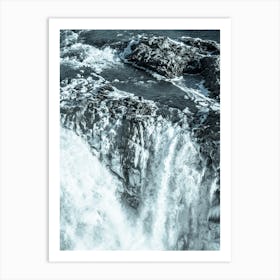 Waterfall In Iceland 4 Art Print
