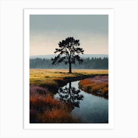 Lone Tree In A Field Art Print