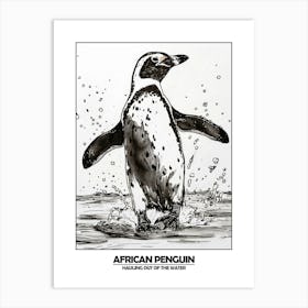 Penguin Hauling Out Of The Water Poster 2 Art Print