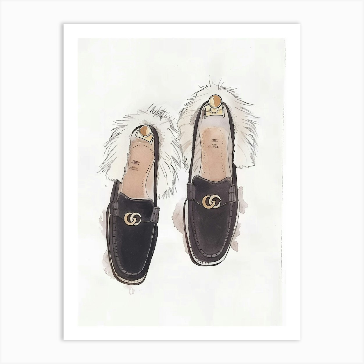Gucci Loafers 1 Art Print by AST prints