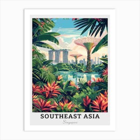 Gardens Of Singapore Travel Art Print