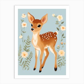 Baby Animal Illustration  Deer 1 Art Print