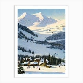 Panorama, Canada Ski Resort Vintage Landscape 1 Skiing Poster Art Print