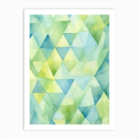 Watercolor Triangles 7 Art Print