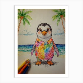 Hawaiian Penguin Art Print