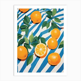 Oranges Fruit Summer Illustration 4 Art Print