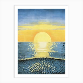 Sunset Over The Ocean 76 Art Print