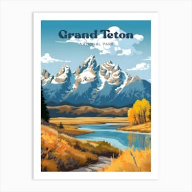 Grand Teton National Park Wyoming Nature Travel Art Art Print