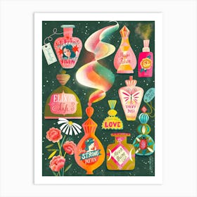 Magical Potions Chart Dark Art Print