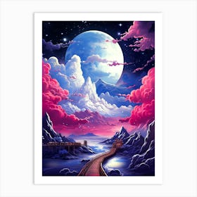 Full Moon In The Sky Art Print