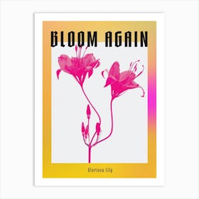 Hot Pink Gloriosa Lily 1 Poster Art Print