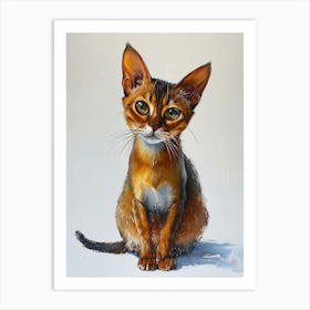 Abyssinian Cat Painting 4 Art Print