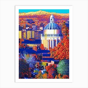 Boise, City Us  Pointillism Art Print
