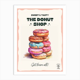 Stack Of Sprinkles Donuts The Donut Shop 3 Art Print