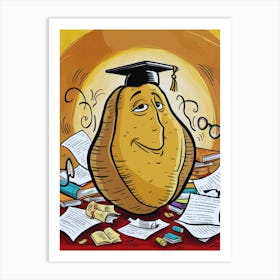 Graduation Potato Art Print