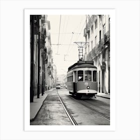 Lisbon, Portugal, Black And White Photography 1 Art Print