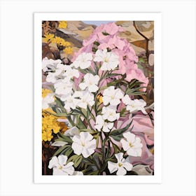 Phlox 3 Flower Painting Art Print