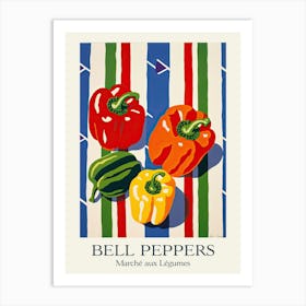 Marche Aux Legumes Bell Peppers Summer Illustration 4 Art Print