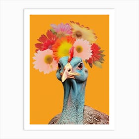 Bird With A Flower Crown Turkey 1 Art Print